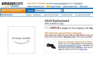 EeeKeyboard listed on Amazon US for $599