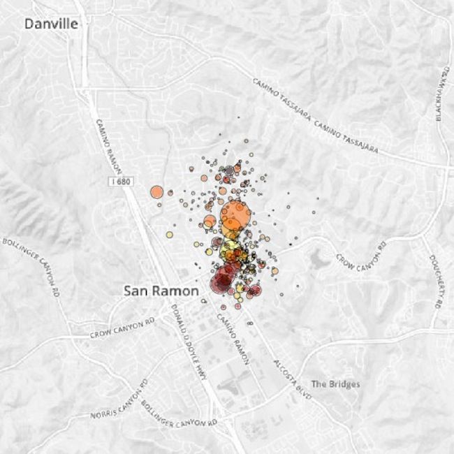 San Ramon Earthquake Swarm