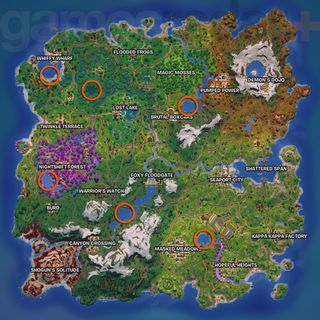 Fortnite Great Turtle locations on the map