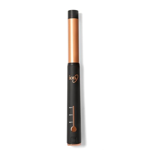 Ion Luxe Dual Voltage Cordless 1&quot; Ceramic Curling Wand | Travel Friendly, Auto Shut Off, Nano Silver and Tourmaline Technology