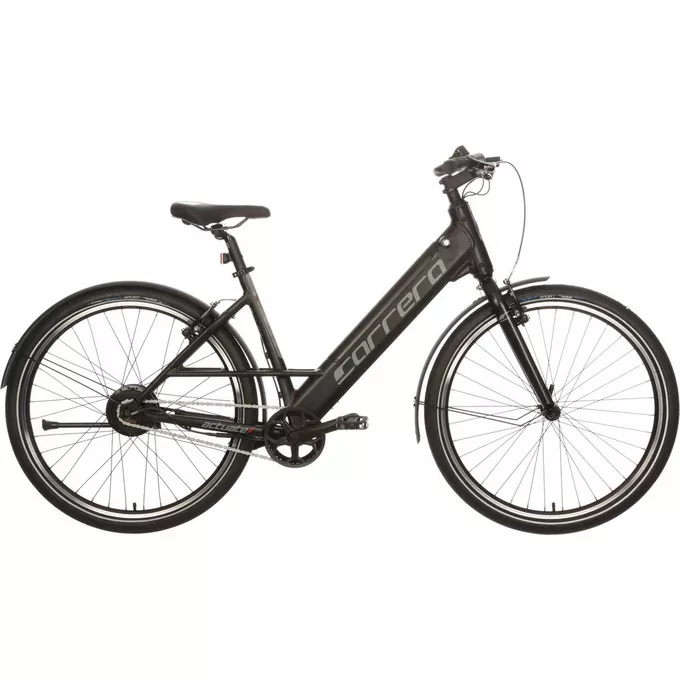Carrera Actuate 1 Lowstep Electric Hybrid Bike on a white background 