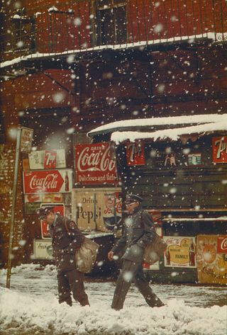 Postmen, 1952, by Saul Leiter