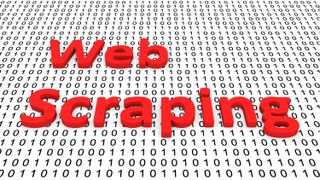 web scraping in the form of binary code, 3D illustration