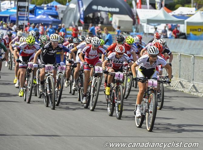 Jenny Rissveds (Scott-Odlo MTB Racing Team) led until she had to stop for a chainsuck problem