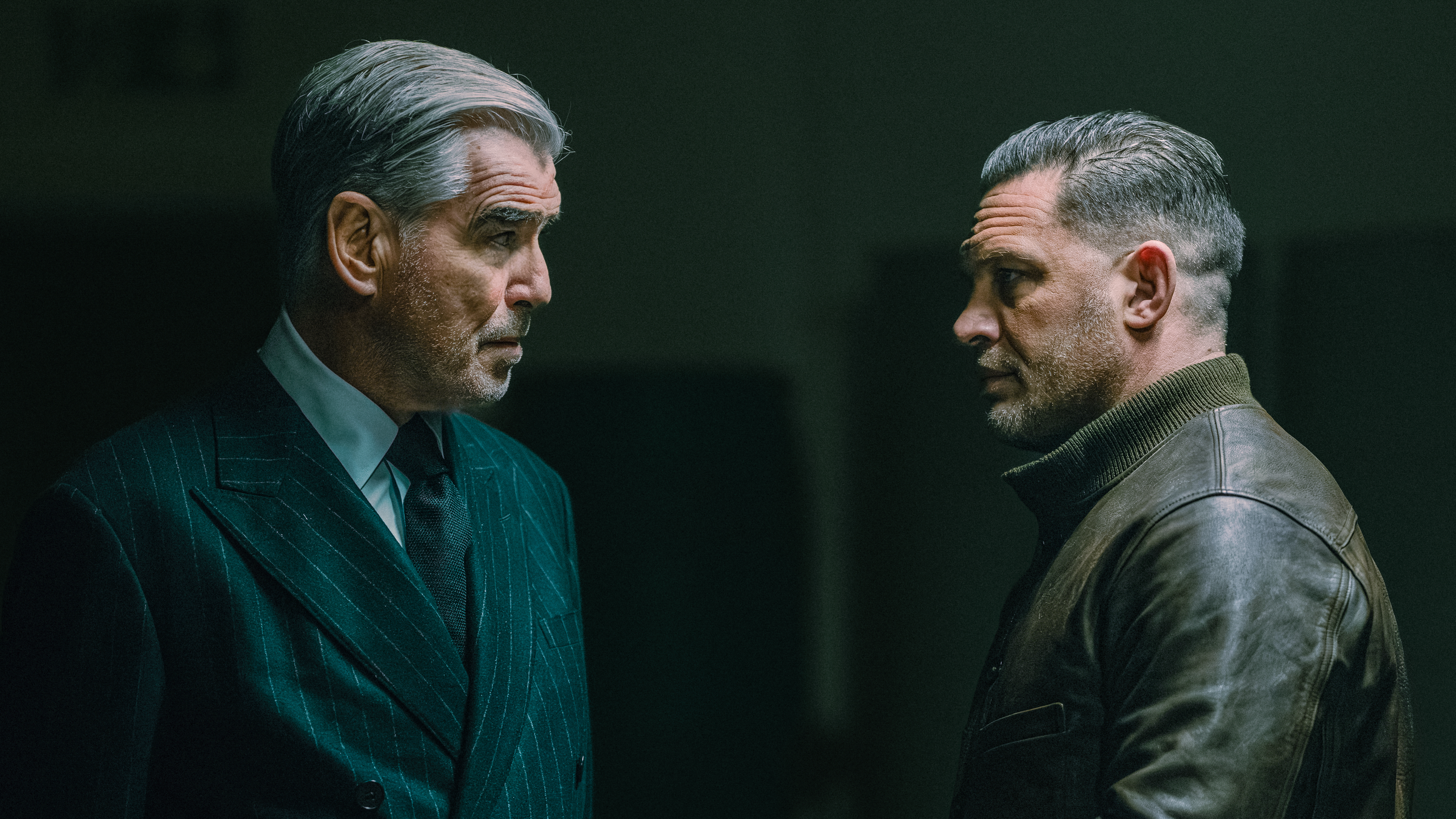 Pierce Brosnan and Tom Hardy in &quot;MobLand&quot; on Paramount Plus