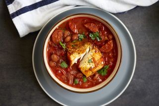 White fish and chorizo stew low carb lunch ideas