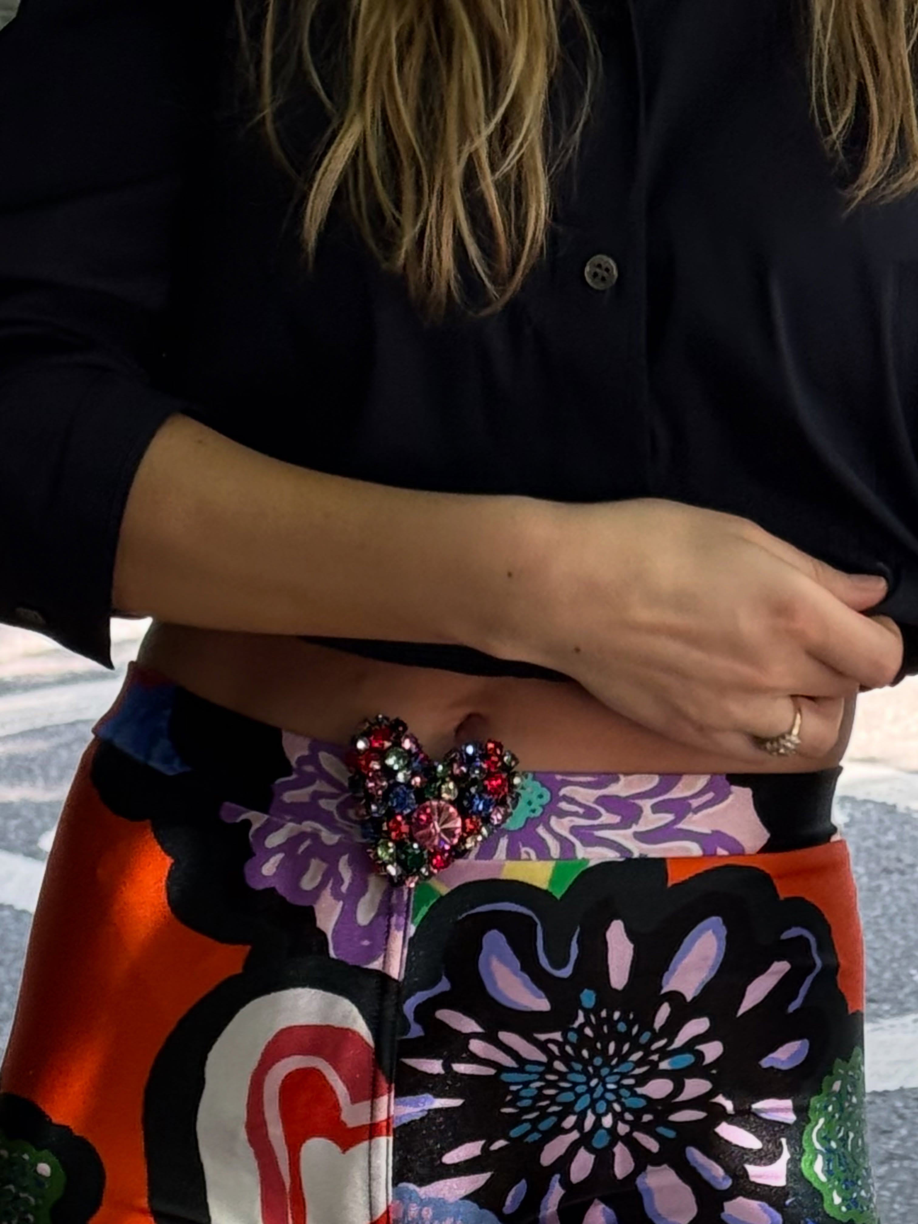 A woman wearing beaded skirt trend for summer 2026.