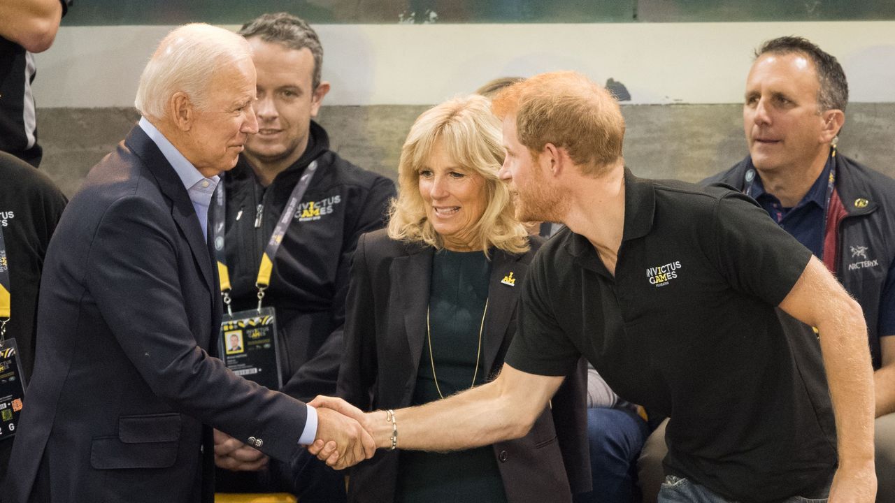 toronto, on september 30 joe biden, jill biden and prince harry attend the wheelchair basketball final on day 8 of the invictus games toronto 2017 on september 30, 2017 in toronto, canada the games use the power of sport to inspire recovery, support rehabilitation and generate a wider understanding and respect for the armed forces photo by samir husseinsamir husseinwireimage