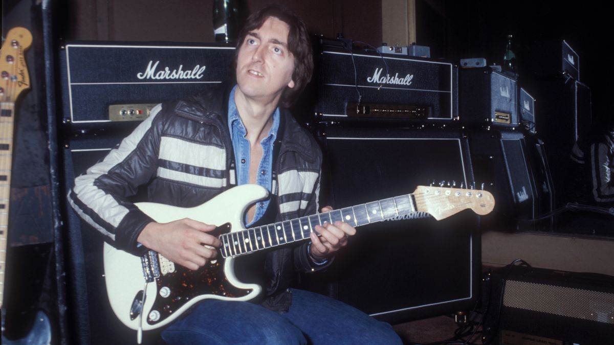 Allan Holdsworth of British progressive rock supergroup UK at a rehearsal studio in London, United Kingdom, 14th March 1978.