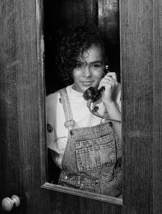 Alternative High School Student in Telephone Booth, Manhattan, 1989