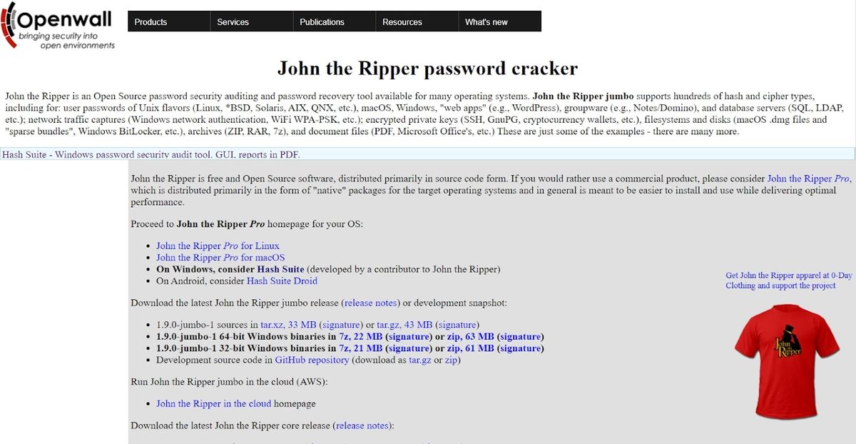 John the Ripper&amp;#039;s homepage