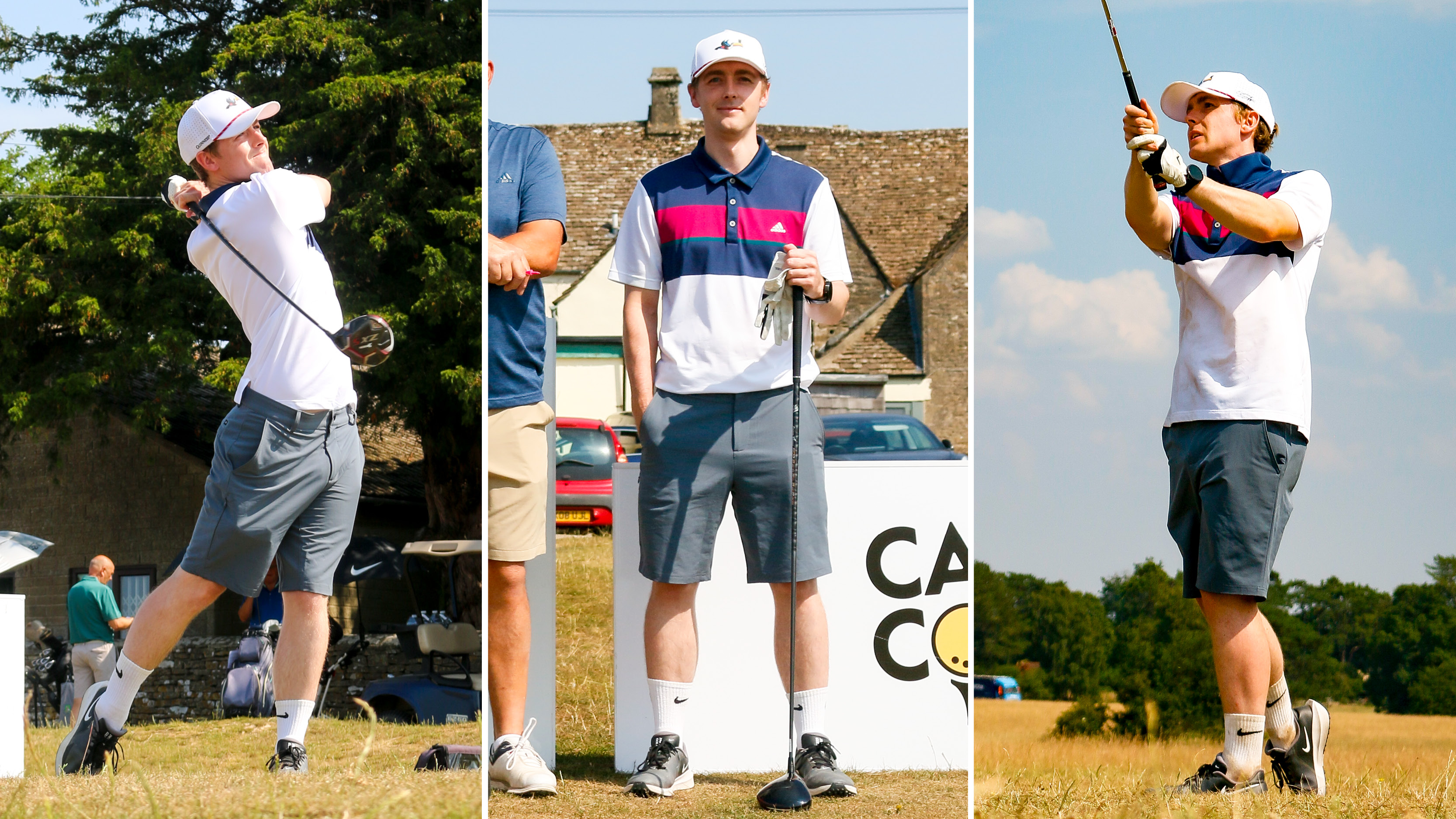Jonny Leighfield in action at the iGolf Open at Minchinhampton Old Course in 2026