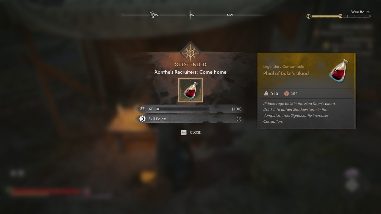Blood of Dawnwalker Vrakhir blood - Bakir's blood