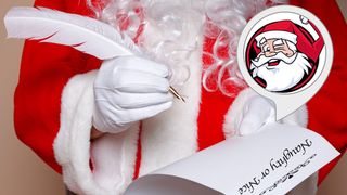 Santa writing the Naughty or Nice list