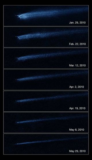 'X' Marks the Spot: Hubble Reveals Collision Between Asteroids