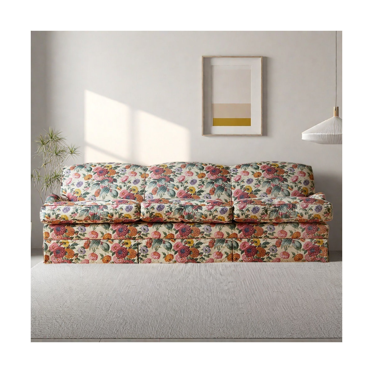 Winston Porter Creative Country-Style Fabric Sofa | Wayfair