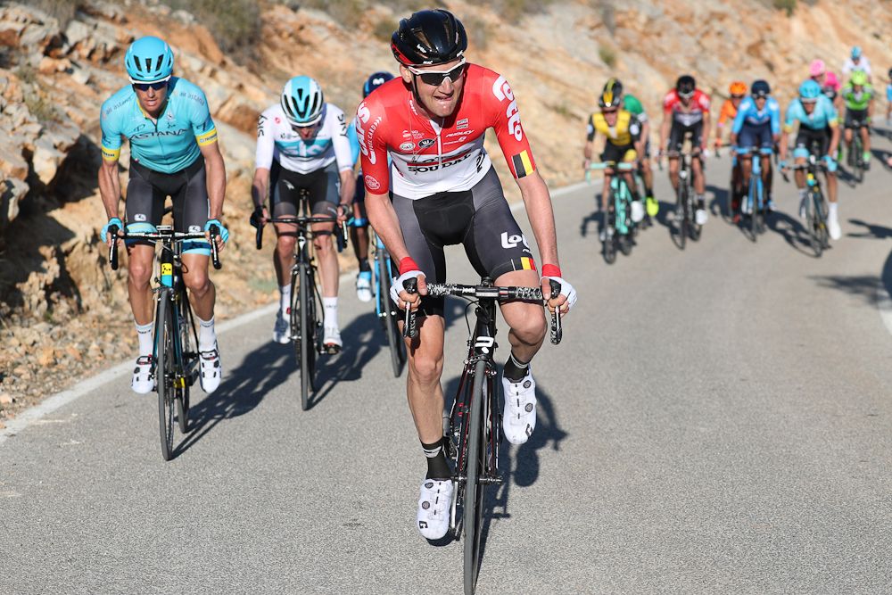 Tim Wellens (Lotto Soudal) attacks near the end of stage 2 at Ruta del Sol.