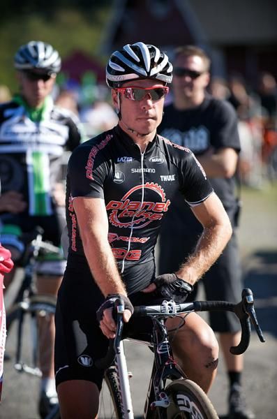 Jonathan Page (Planet Bike) awaits the start of the Rad Racing Gran Prix.