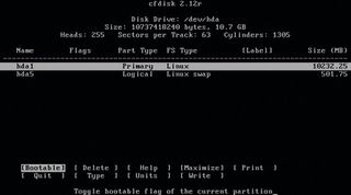 Slackware linux install 2