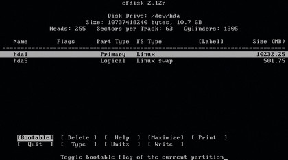 Slackware linux install 2