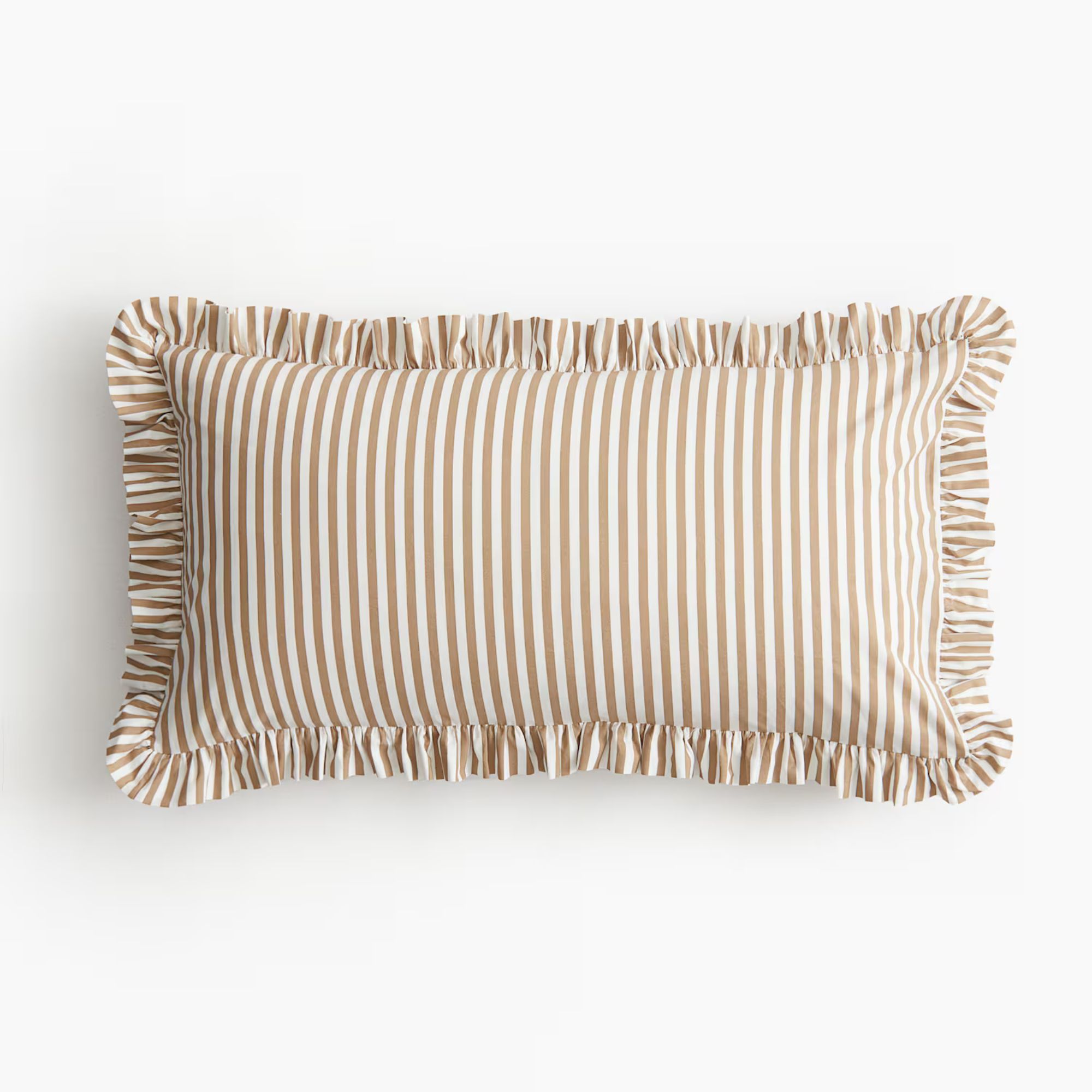 H&M, Ruffle-Trimmed Cotton Cushion Cover