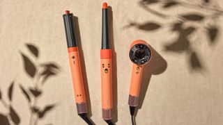 Dyson hair tools in Ceramic Apricot and Topaz colorway