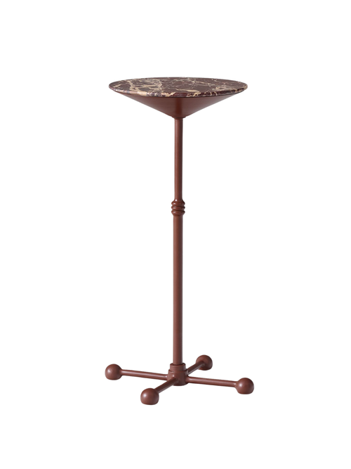 Pierce & Ward Ball Foot Marble Drink Table (10")