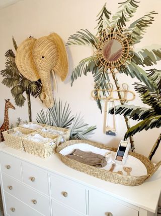 boho tropical themed kids room