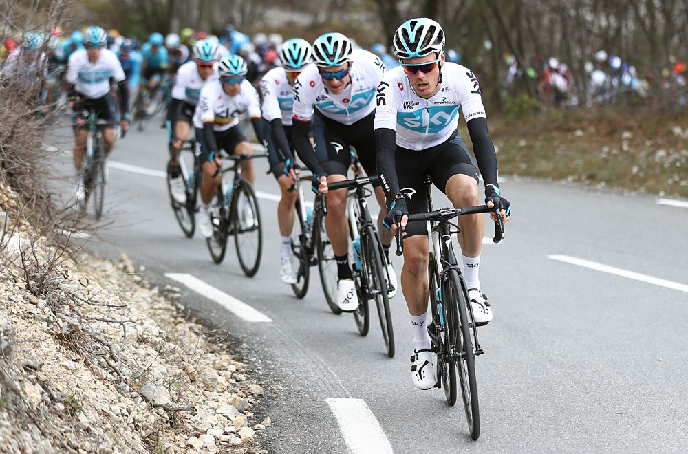 Team Sky during stage 6 at Paris-Nice