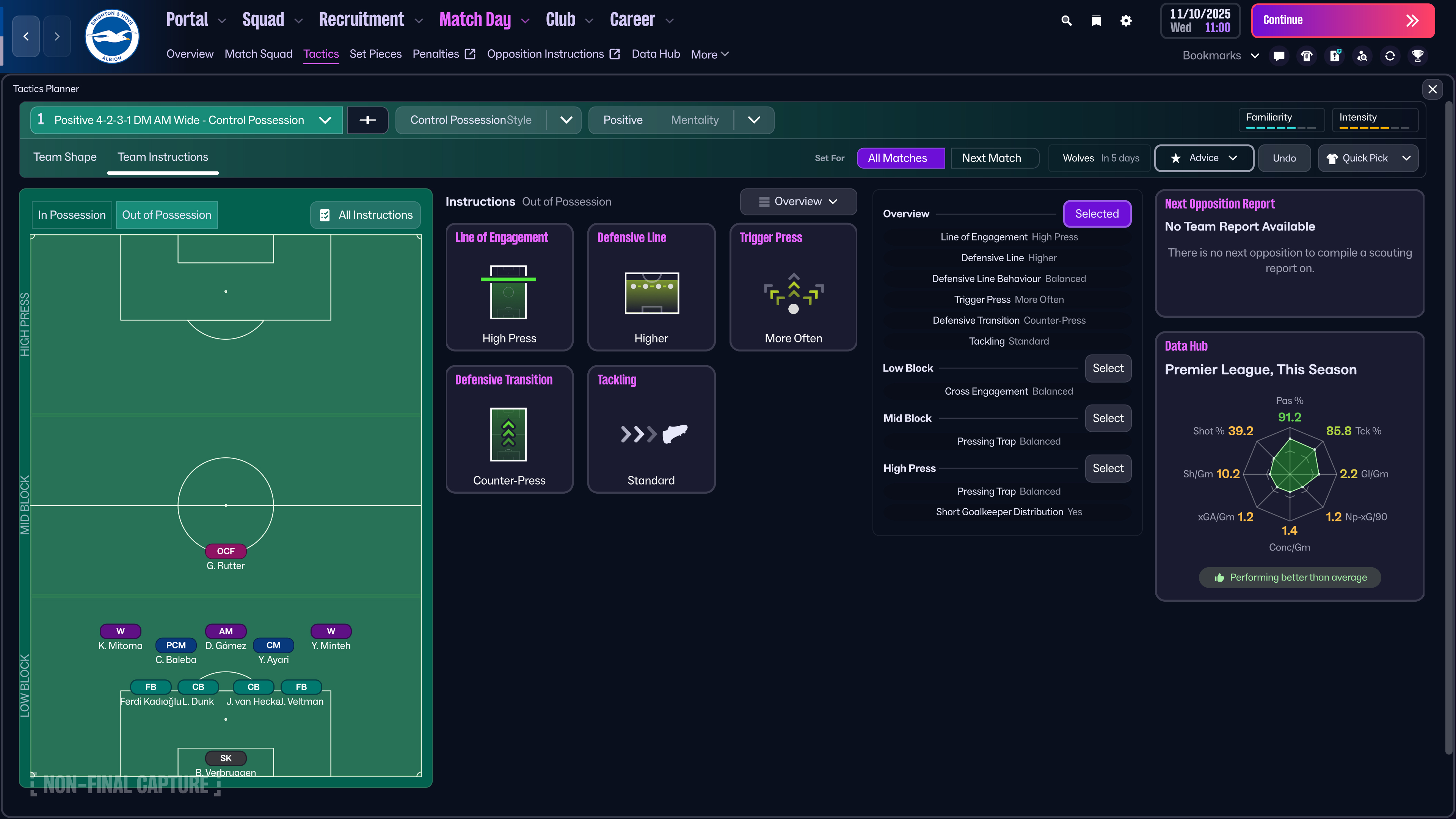 Screenshots from FM26