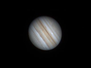 An observer captured a flash on Jupiter on Oct. 15, 2021, as seen in Japan with a Celestron C6.