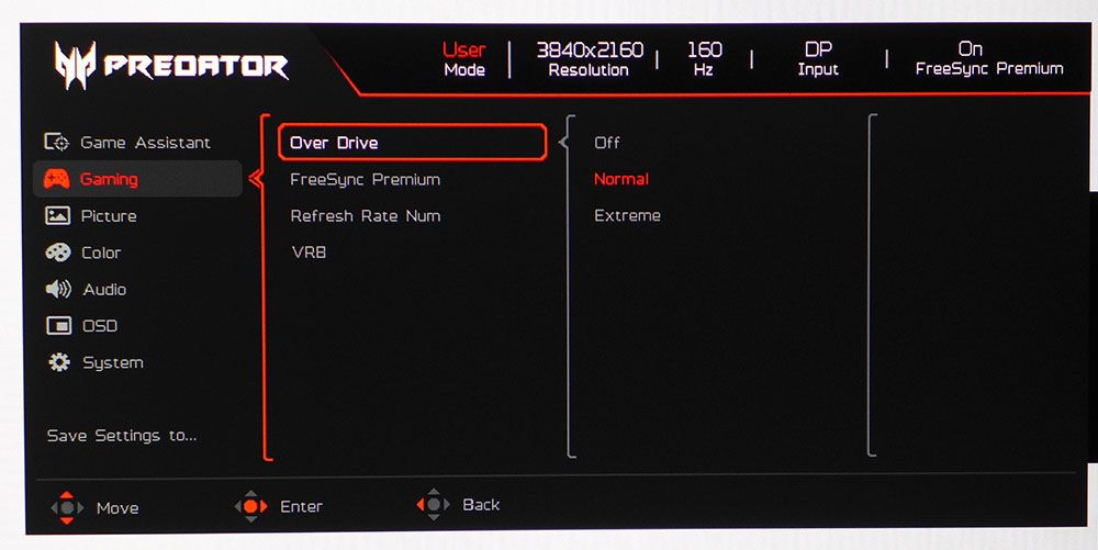 Acer Predator XB273K V5