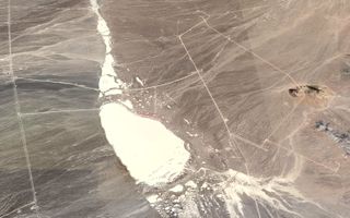 The experimental military base Tonopah Test Range in southwestern Nevada is shown in this 2017 Google Earth view, before a recent update.