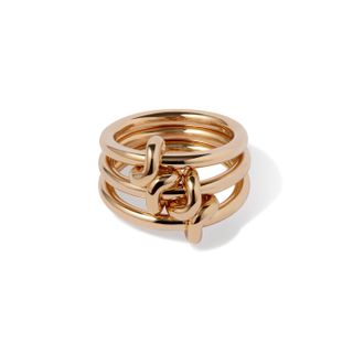 gold ring with chain link by Annoushka