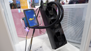 Hyte Thicc Q80 Trio cooler at Computex 2024.