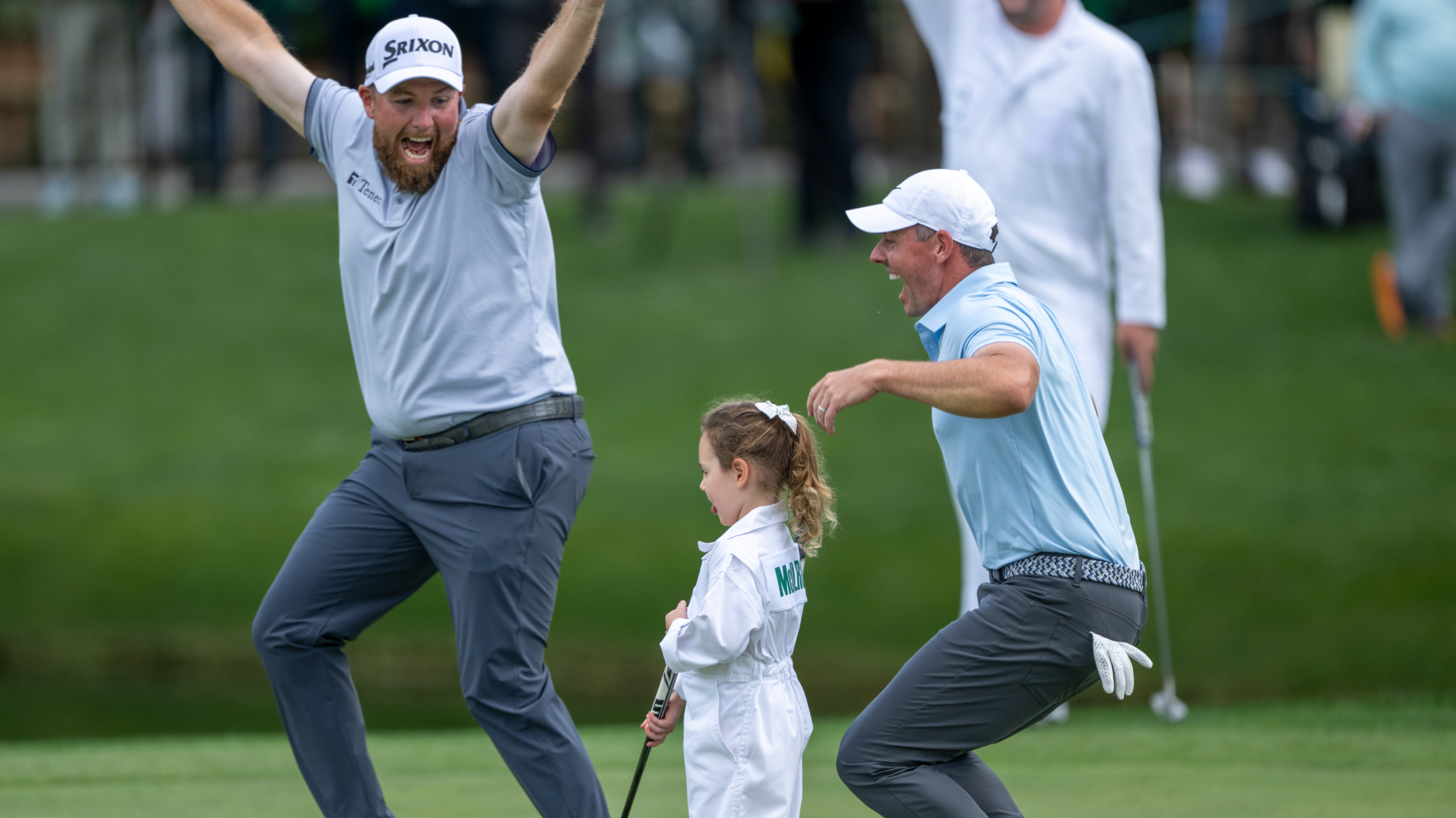 Rory McIlroy and Shane Lowry at the Masters Par 3 Contest