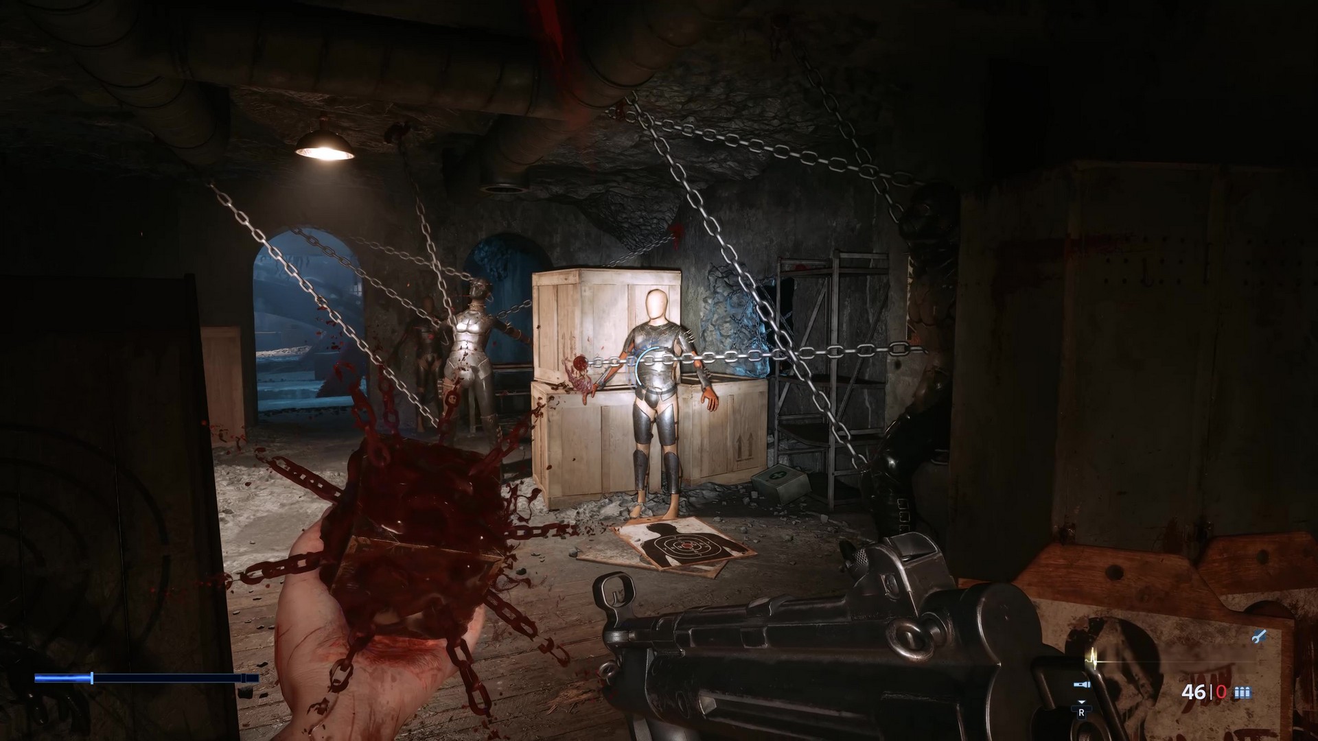 Chaining a group of enemies using the Genesis Configuration in Hellraiser: Revival