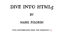 HTML5 Doctor aims to update Mark Pilgrim's text