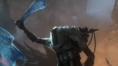 Monoco holds up an enemy's foot in Clair Obscur: Expedition 33.