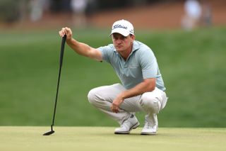 Bud Cauley lines up a putt during The Players Championship