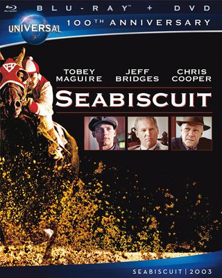 The poster art and Blu-Ray packaging for the film Seabiscuit using Copperplate Gothic