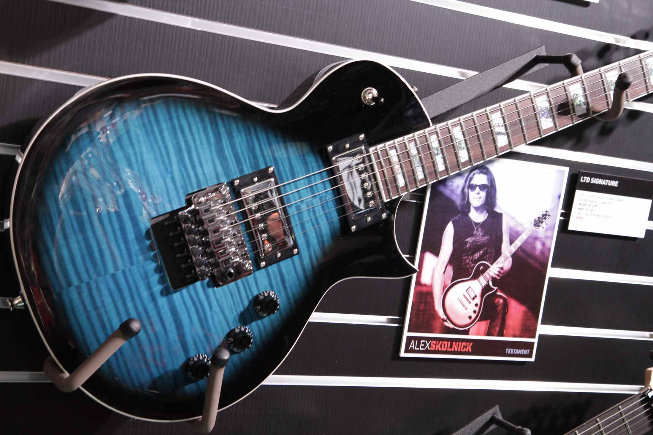 6. Alex Skolnik LTD Signature AS-1 Floyd Rose Flamed Maple Black Aqua Sunburst MSRP:£1499/STREET$1049