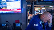 Traders work on the floor of the New York Stock Exchange (NYSE) on April 10, 2025 in New York City. Despite U.S. President Donald Trump's declared 90-day tariff pause for many countries, uncertainty remains in global trade, with the Dow and other international markets falling steeply again.