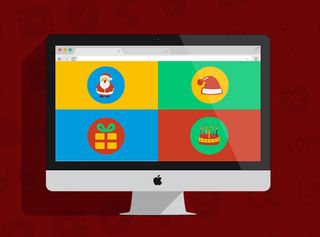 Christmas flat icon set