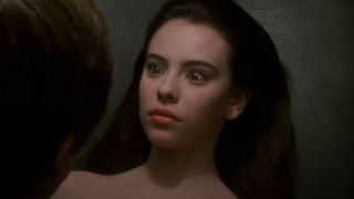 Mathilda May's Space Girl nude with wide eyes in Lifeforce