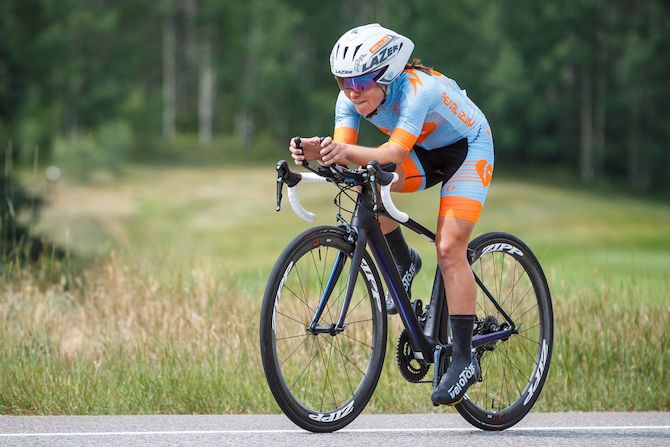 Maddy Ward (Amy D Foundation) finished 10th on the stage 2 time trial at the 2018 Colorado Classic Women's Race