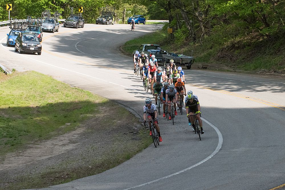 The field split into several groups over theca climbs Joe Martin Stage Race Pro Men - Stage 2