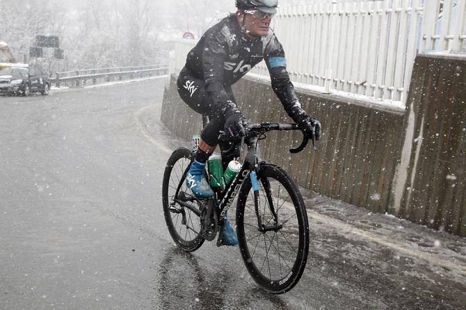 A Sky rider battles conditions