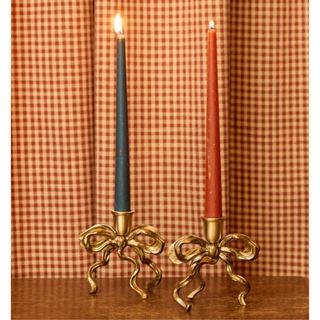 Brass Bow Candle Holder