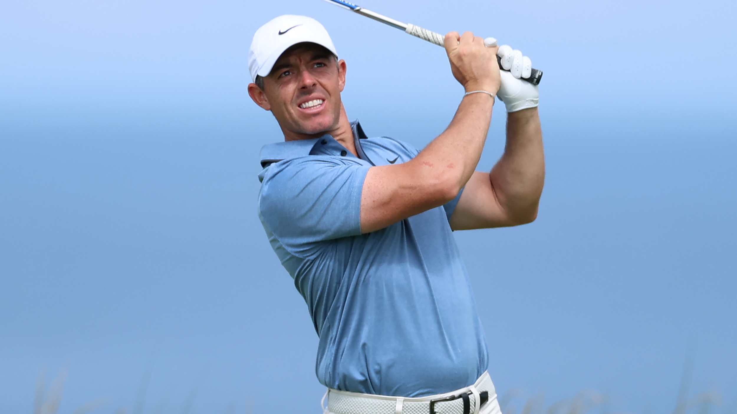 Rory McIlroy takes a shot during The Open 